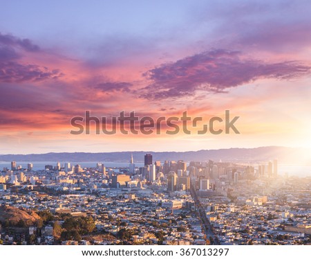 skyline of San Francisco, usa.