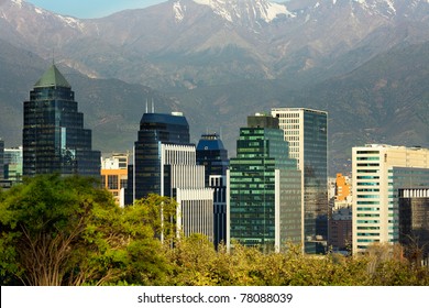 Skyline Of Santiago De Chile