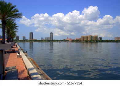 Skyline Of St Petersburg Florida From The Pier