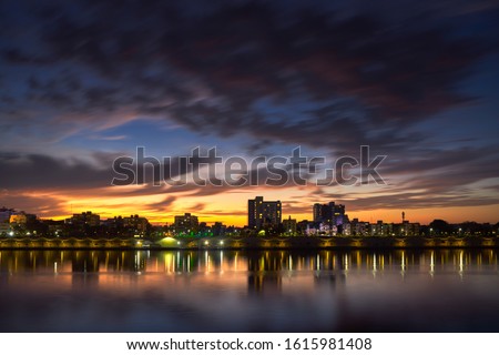Skyline -  Sunset at Riverfront, Ahmedabad