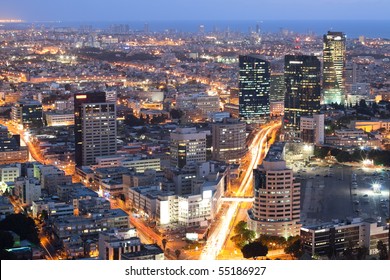 Skyline - Tel Aviv At Sunset, Israel