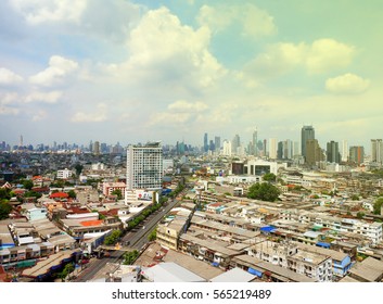 Skyline Of Thonburi, Bangkok, Thailand