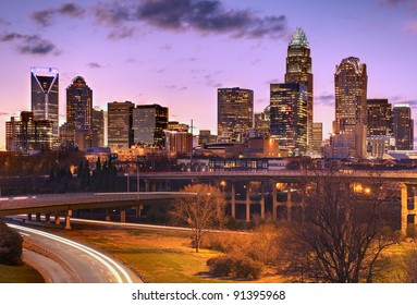 Skyline of Uptown Charlotte, North Carolina.