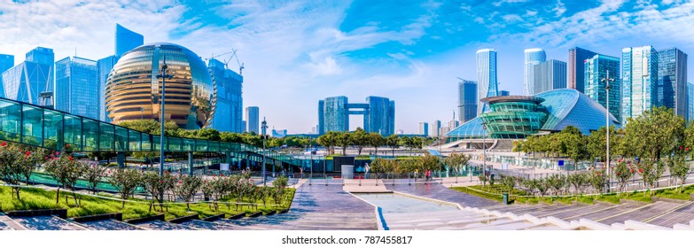 Skyline Urban Architectural Landscape Hangzhou Stock Photo 787455817 ...