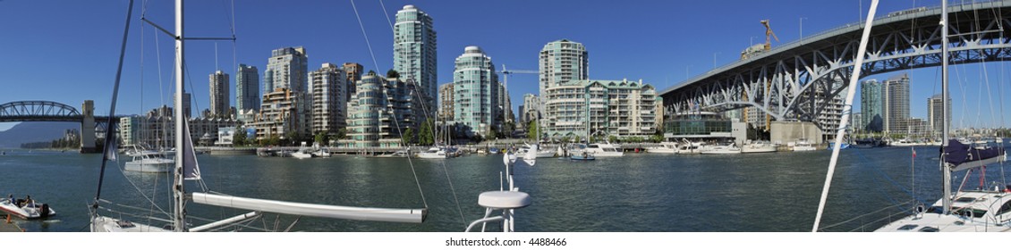 Skyline Of Vancouver, Looking From Granville Island