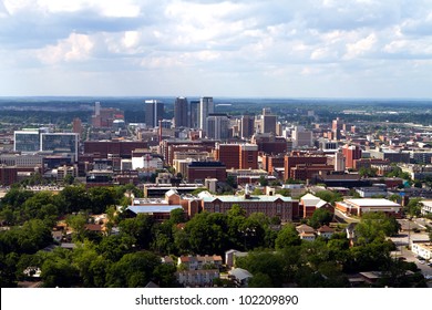 Skyline view of the city of Birmingham, Alabama looking toward the north.