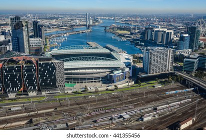 Skyline View Of Melbourne And Docklands