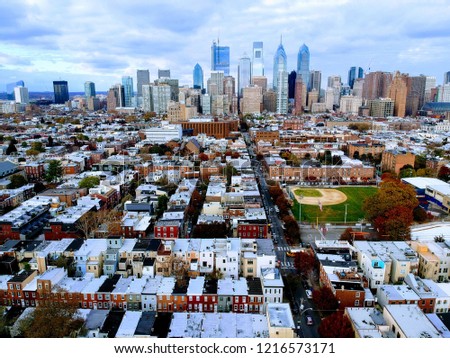 Skyline View of Philadelphia from above