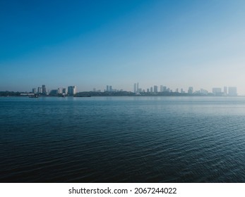 Skyline View Of Straits Of Johor, Malaysia