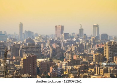 Skyline viewed form Citadel Salah al Din in the capital city of Cairo, Egypt.