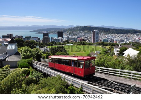 skylline of Wellington, New Zealand