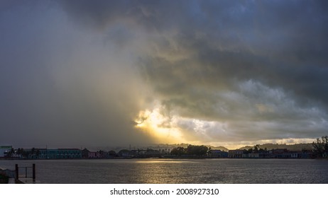 A Skyscape In Matanzas Bay Cuba During Sunset