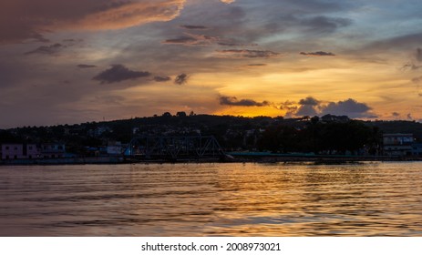 A Skyscape In Matanzas Bay Cuba During Sunset