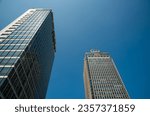 skyscraper and blue sky in the city