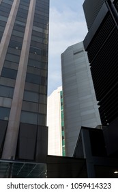 Skyscraper bottom view
