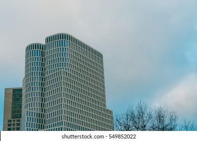 skyscraper on a cloudy day
