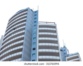 Skyscraper On Isolated White Background, Bottom View