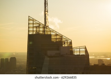 Skyscraper at sunset.