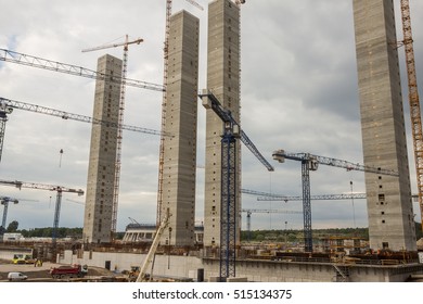 Skyscraper under construction.  Poland, Europe. - Shutterstock ID 515134375