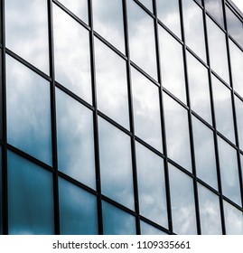 Skyscraper Window Panels With Cloud Reflections
