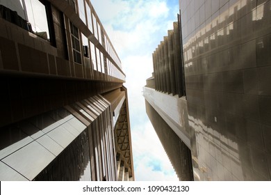 Skyscrapers from Bottom With Clouds