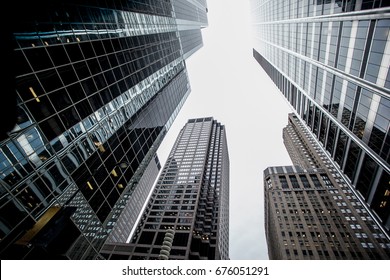 Skyscrapers in Chicago. Low Angle View - Shutterstock ID 676051291