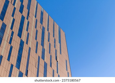 The skyscrapers of Deansgate Square apartment complex pictured under a blue sky in Manchester in October 2023.
