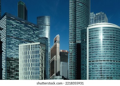 Skyscrapers at downtown district. Moscow City - international business center - Shutterstock ID 2218355931