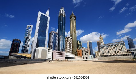 Skyscrapers Of The Dubai World Trade Center.