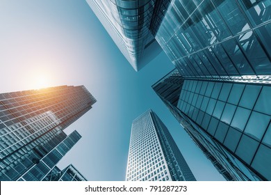 skyscrapers in a finance district - Shutterstock ID 791287273