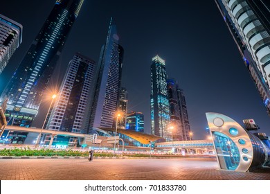 Skyscrapers Of Financial District In Dubai,UAE