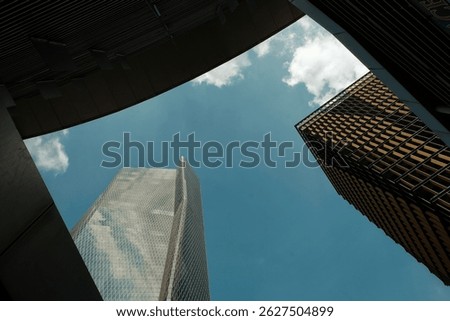 Skyscrapers seen from different angles

