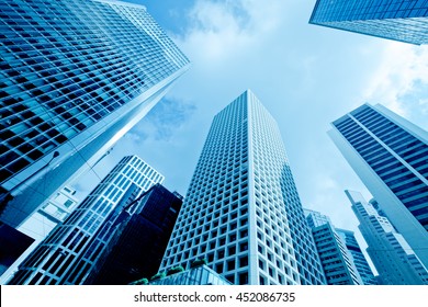 Skyscrapers shot with perspective - Shutterstock ID 452086735