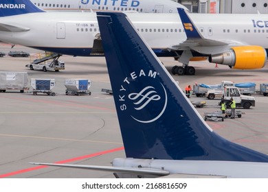 Skyteam Rear Wing At Schiphol Airport The Netherlands 26-5-2022