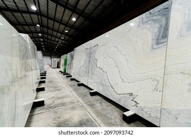 Slab Shopping Center, Natural Stone Shop, Marble, Granite and quartz for kitchen Countertops, bathroom vanities and fireplaces. - Shutterstock ID 2097093742