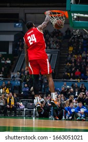 Slam Dunk Contest Highlights At UKRAINE SUPERLEAGUE ALL STAR GAME, Match Of The Stars - 2020, 01/02/2020, Palace Of Sports, Kyiv, Ukraine.