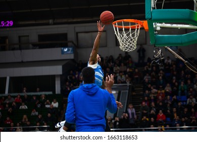 Slam Dunk Contest Highlights At UKRAINE SUPERLEAGUE ALL STAR GAME, Match Of The Stars - 2020, 01/02/2020, Palace Of Sports, Kyiv, Ukraine.