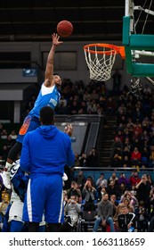 Slam Dunk Contest Highlights At UKRAINE SUPERLEAGUE ALL STAR GAME, Match Of The Stars - 2020, 01/02/2020, Palace Of Sports, Kyiv, Ukraine.