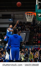 Slam Dunk Contest Highlights At UKRAINE SUPERLEAGUE ALL STAR GAME, Match Of The Stars - 2020, 01/02/2020, Palace Of Sports, Kyiv, Ukraine.