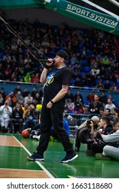 Slam Dunk Contest Highlights At UKRAINE SUPERLEAGUE ALL STAR GAME, Match Of The Stars - 2020, 01/02/2020, Palace Of Sports, Kyiv, Ukraine.