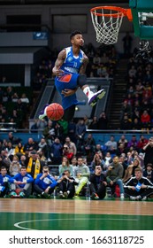 Slam Dunk Contest Highlights At UKRAINE SUPERLEAGUE ALL STAR GAME, Match Of The Stars - 2020, 01/02/2020, Palace Of Sports, Kyiv, Ukraine.