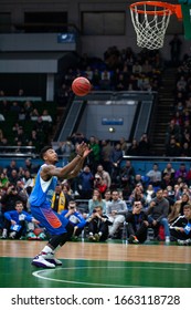 Slam Dunk Contest Highlights At UKRAINE SUPERLEAGUE ALL STAR GAME, Match Of The Stars - 2020, 01/02/2020, Palace Of Sports, Kyiv, Ukraine.