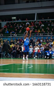 Slam Dunk Contest Highlights At UKRAINE SUPERLEAGUE ALL STAR GAME, Match Of The Stars - 2020, 01/02/2020, Palace Of Sports, Kyiv, Ukraine.