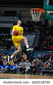 Slam Dunk Contest Highlights At UKRAINE SUPERLEAGUE ALL STAR GAME, Match Of The Stars - 2020, 01/02/2020, Palace Of Sports, Kyiv, Ukraine.