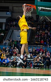 Slam Dunk Contest Highlights At UKRAINE SUPERLEAGUE ALL STAR GAME, Match Of The Stars - 2020, 01/02/2020, Palace Of Sports, Kyiv, Ukraine.