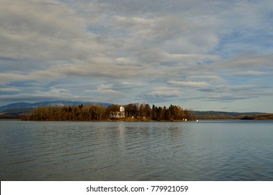 Slanica Island On Orava Dam (Slovakia)