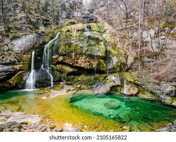 Slap Virje Waterfall Virje in northern Slovenia in the Soca region located near Bovec