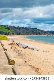 Slapton Sands Looking West, Near Dartmouth, South Devon, England, UK