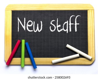 Slate With Coloured And White Chalk - New Staff