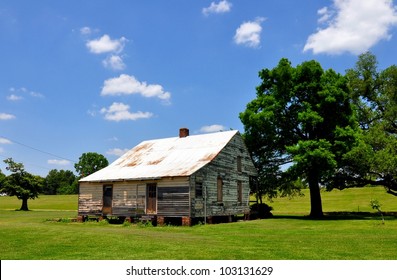 Slave Quarters House On Southern Plantation